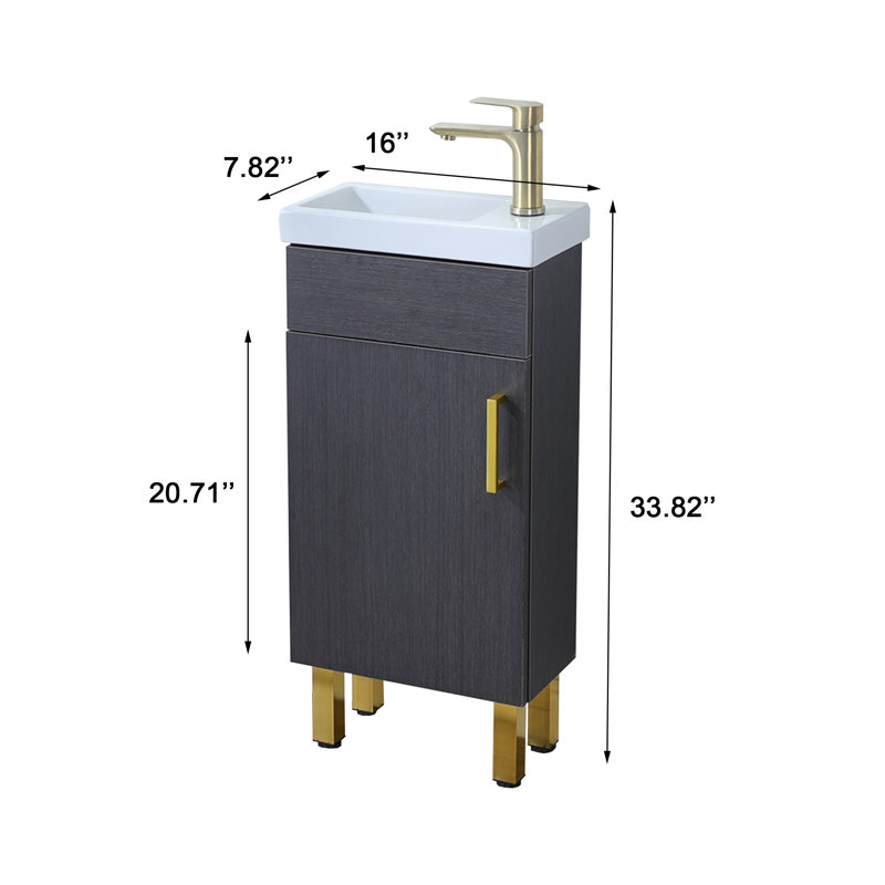 Ensemble de meuble-lavabo simple 16 po Modern