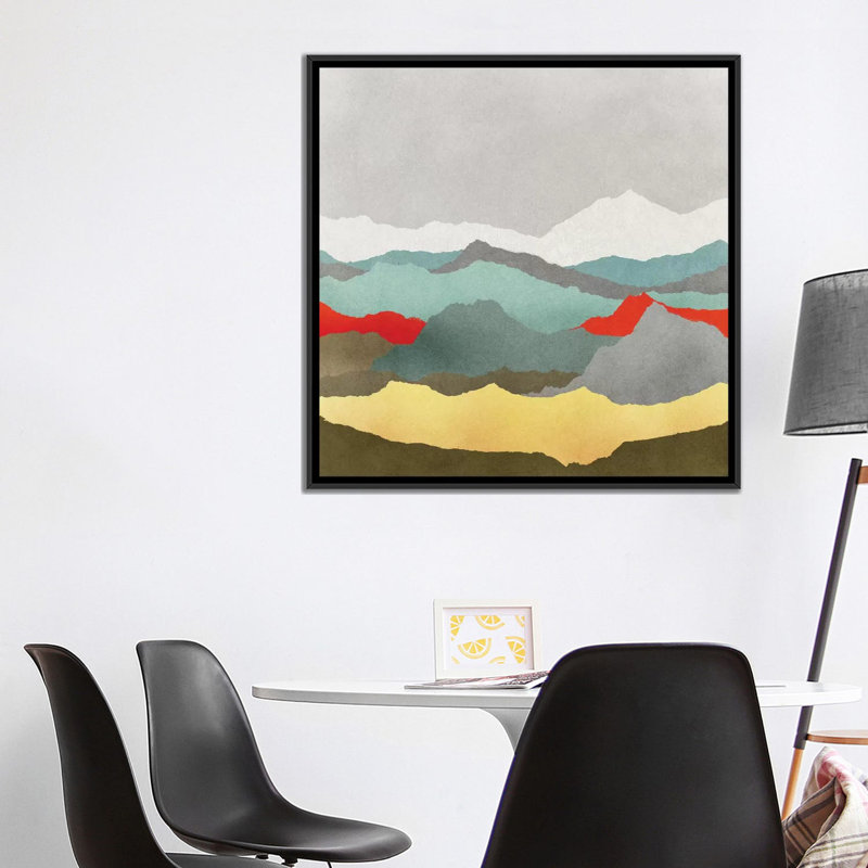 « vaste plains i », impression sur toile, H 18 po x l 18 po x P 1,5 po, Toile avec cadre noir, Pas de tapis