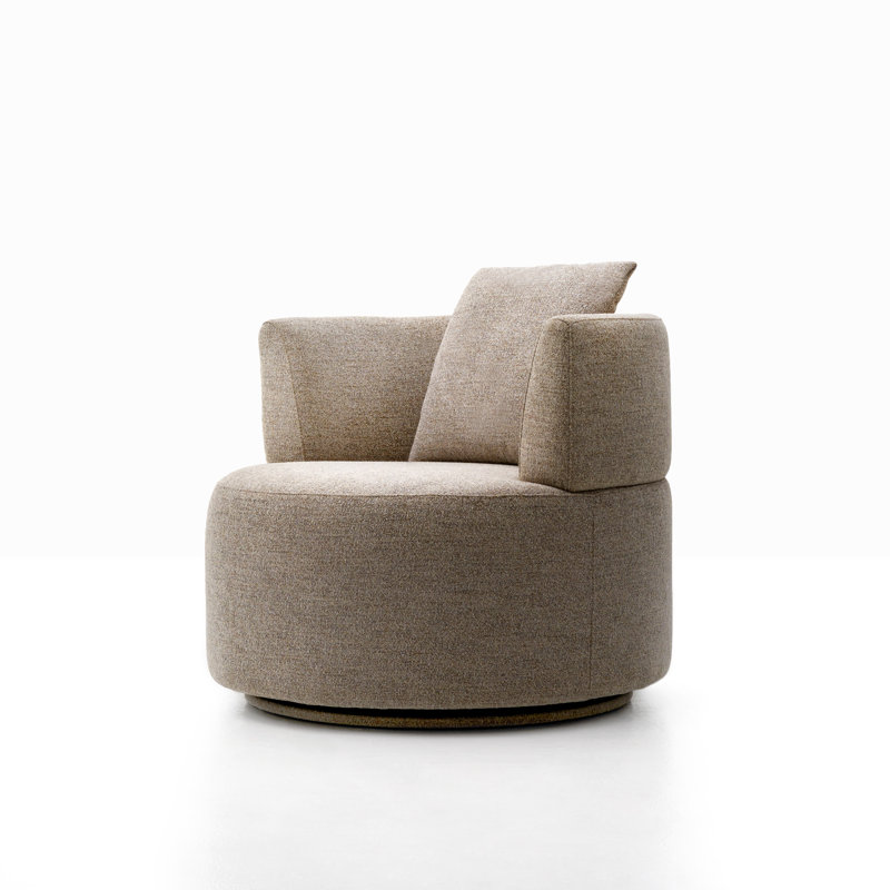Sigisbert Upholstered Swivel Barrel Chair