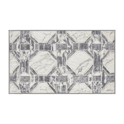 Tapis gris lavable à la machine
