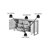 Draylen 59.06" Metal Frame Sideboard 2 Doors 3 Drawers-1712762076