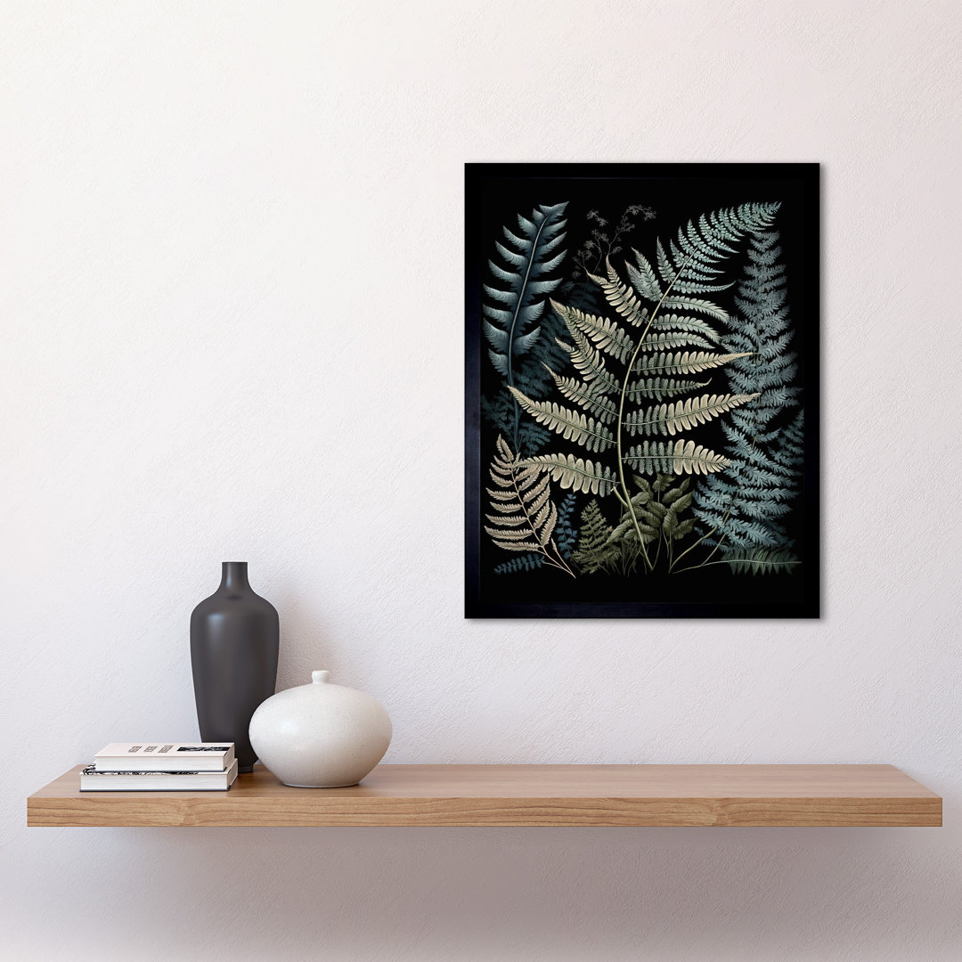 Fern Frond Species Detailed Botanical Illustration - Single Picture Frame Print