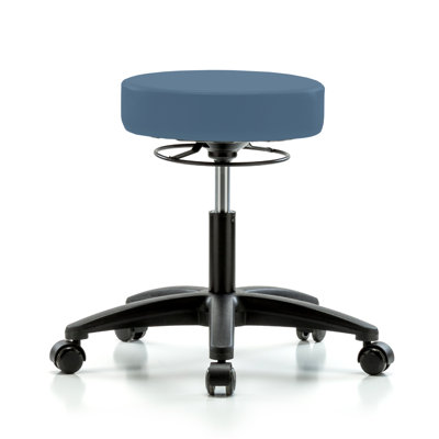 Tabouret à hauteur réglable Exaucet Perch | Hauteur du bureau: 18 à 23 po | Vinyle blanc Adobe