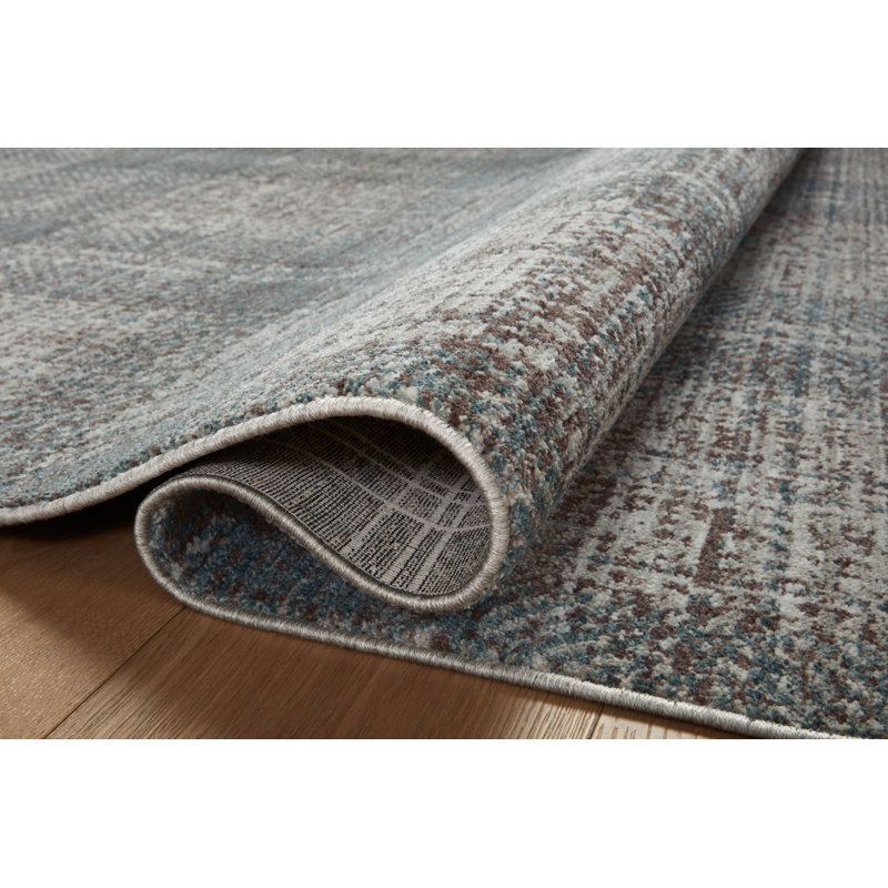 Tapis gris anthracite denim / gris anthracite Angela Rose x Loloi, Rectangle 9 pi 6 po x 13 pi 1 po