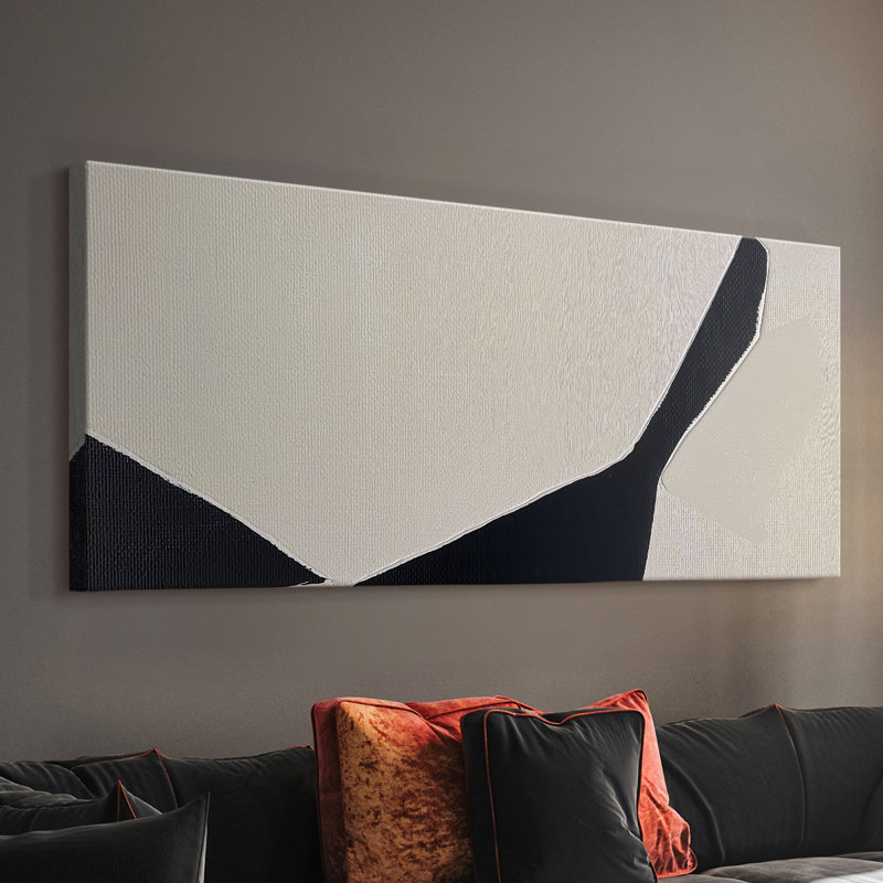Abstrait, série DC DCXX, toile tendue avec châssis, prête à être accrochée, H 20 po x l 50 po
