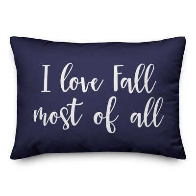  «I Love Fall Most of All», coussin lombaire