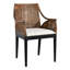Fauteuil d'appoint rembourré en rotin tissé