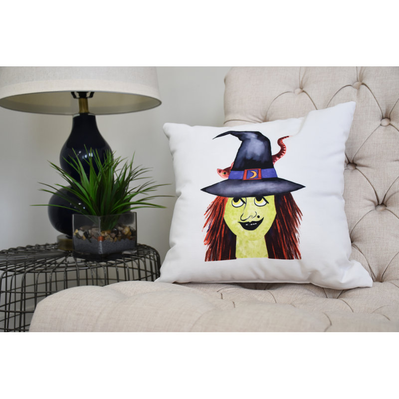 Oreiller carré Witches Brew, 26 po x 26 po, Blanc