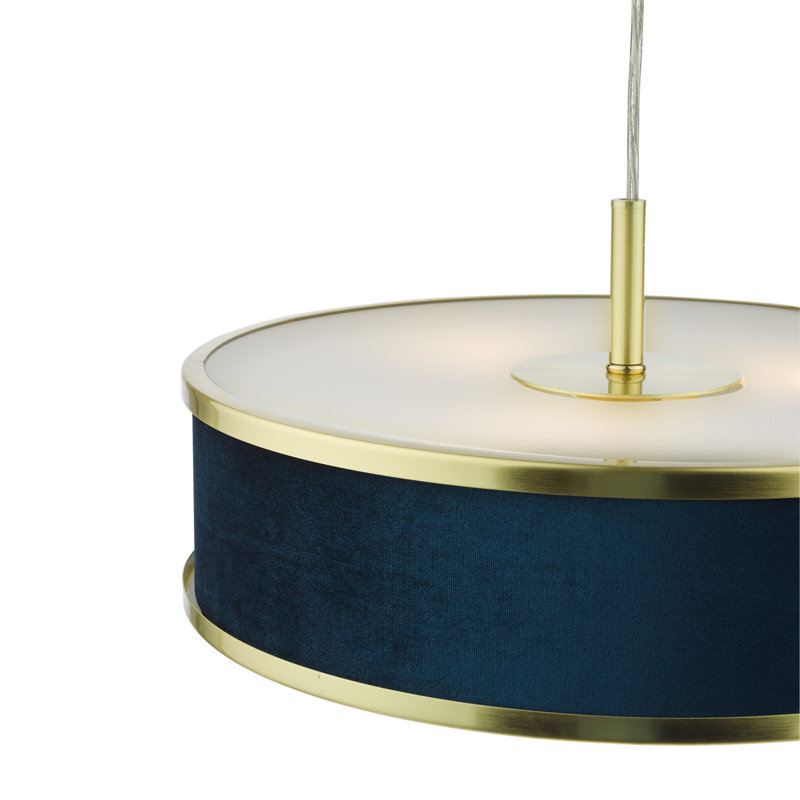 Avionne 3 - Light Pendant, Blue, Brushed Brass