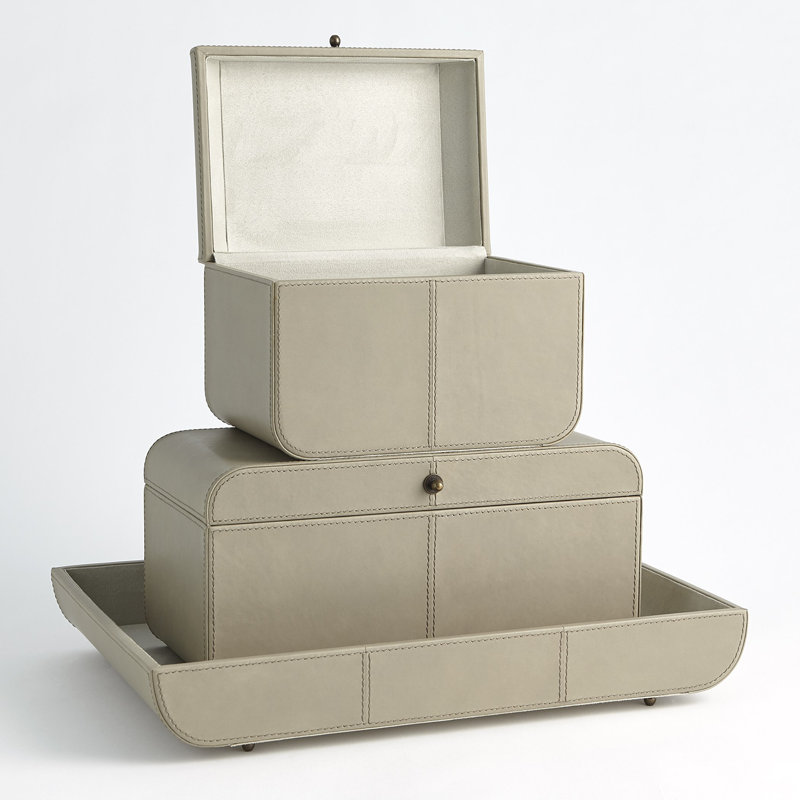 Curved Corner Box-Light Grey-Sm, Gray, 6.75" H x 13.75" W x 6.75" D