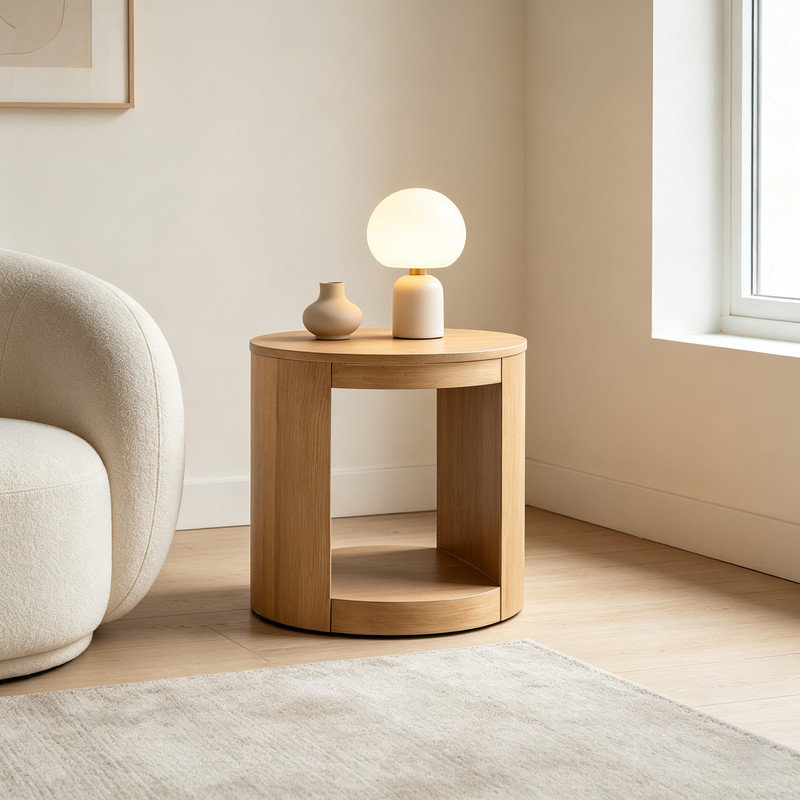 Table de bout ronde Oakridge Oak