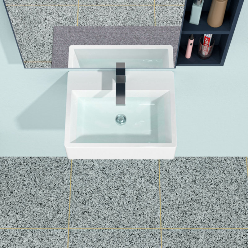 Wenty 16.3'' White Ceramic Rectangular Bathroom Sink