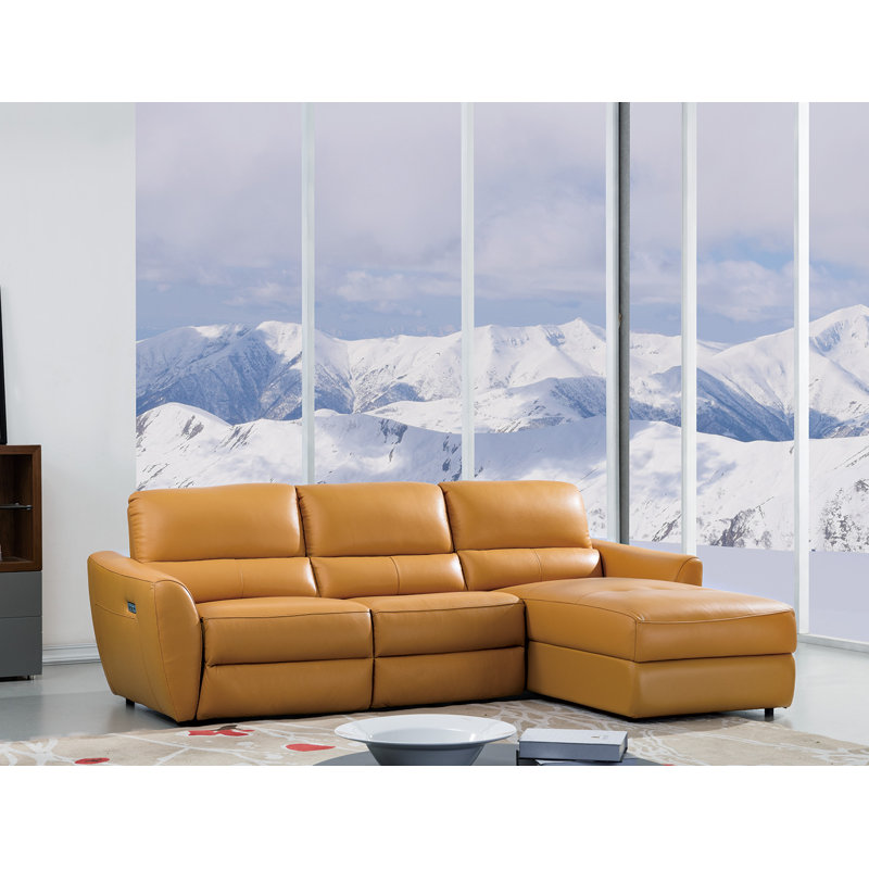 Tennon Upholstered Power Reclining L-Shaped Sectional, Right Hand Facing