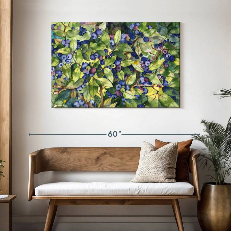 Bleuets de la forêt de Yarlin, H 30 po x l 45 po