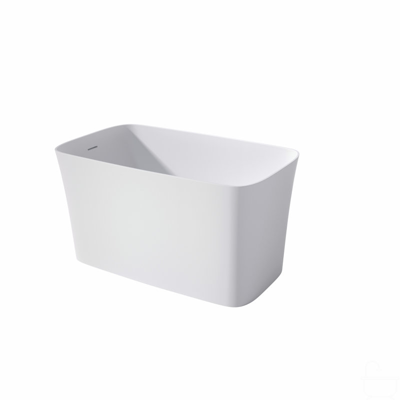 Baignoire de trempage à surface solide de 47 pouces - Baignoire profonde autoportante