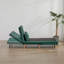 Canapé-lit convertible en velours vert moderne pour petits espaces