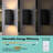 4-Pack Modern LED Square Up Down Outdoor Wall Lantern, IP65 Waterproof Outdoor Wall Light