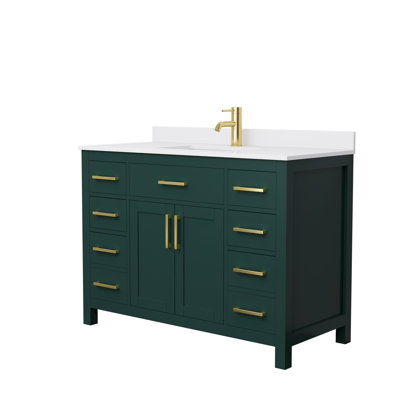 Beckett 48" Freestanding Single Bathroom Vanity with Cultured Marble Top