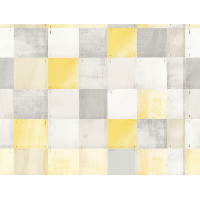 Checkered Comforter, Silver/Yellow Checkered, Twin Comforter