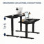 Bureau électrique à hauteur ajustable de 55 po x 24 po à hauteur réglable pour la maison et le bureau-412926825