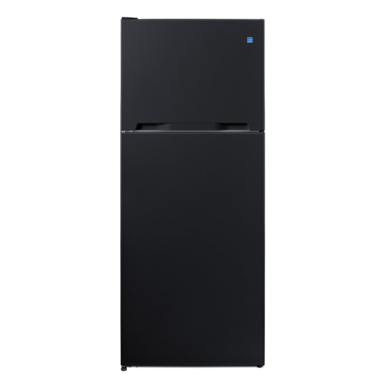 Summit Appliance 28" Wide Top-Mount Refrigerator-Freezer, Black, Left Handed