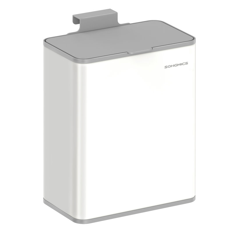 Taeshon Steel Kitchen Trash Can, White