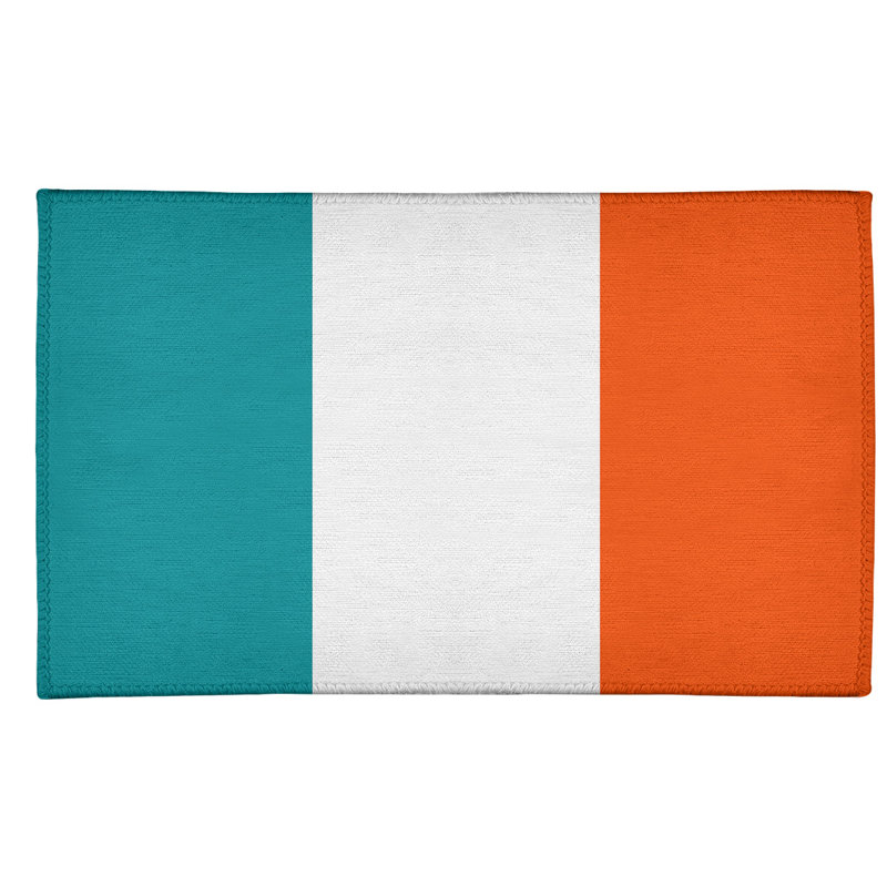 Tapis en poly à rayures de football miami, Rectangle 3 pi x 5 pi