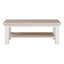 Rosswell Modern cottage style coffee table with open shelf, engineered wood, dark grey/light oak decor, 116 cm W x 43.4 cm H x 60 cm D-1267410631