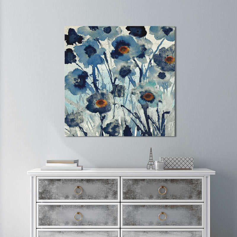 «Forget Me Not I», reproduction de peinture à l'acrylique sur toile, H 36 po x l 36 po x P 1,5 po