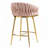 Velvet Upholstered Counter Height Bar Stools-1142915044
