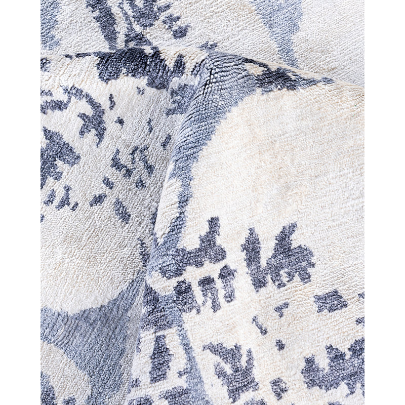 Overdyed One-of-a-Kind Rectangle 9'2" x 12'2" Hand Knotted Area Rug