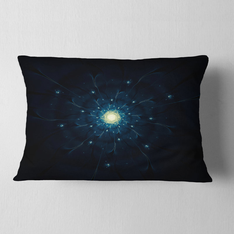 Coussin lombaire floral à fleurs fractales