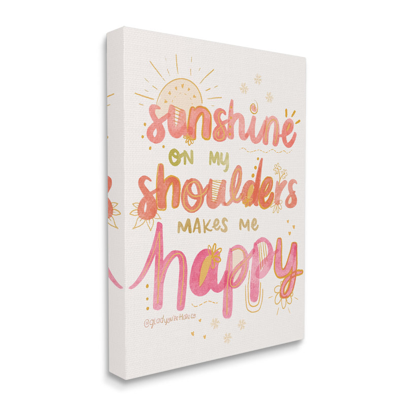 «Sunshine On My Épaules», art mural sur toile par Glad You Here Co., H 48 po x l 36 po