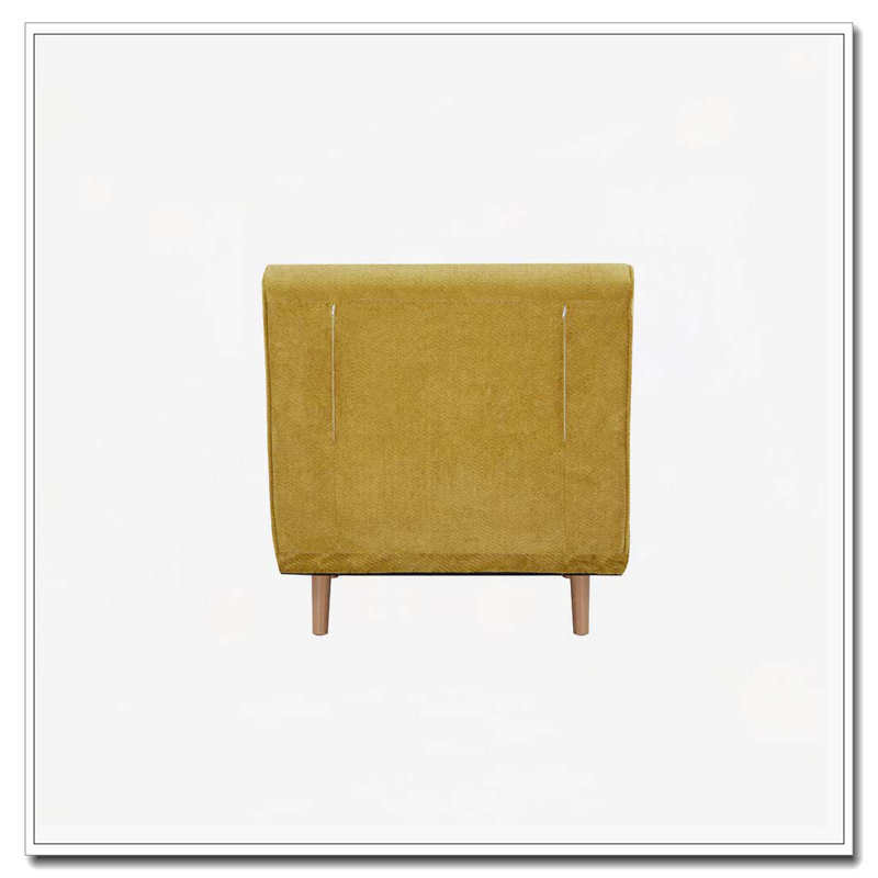 Fauteuil d'appoint rembourré convertible, Jaune