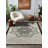 Qasida Collection Digital Print Cotton-Polyester Gray Black Moroccan Rug-235929804