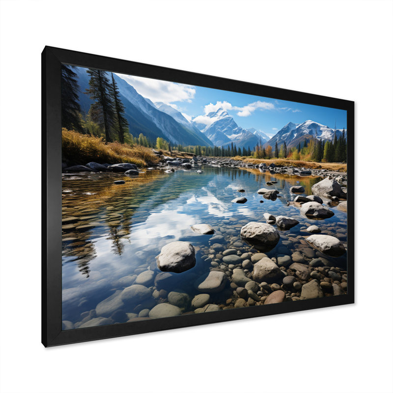 Canada Majestic Rockies II - impression, H 30 po x l 40 po x P 1,5 po, Cadre photo noir