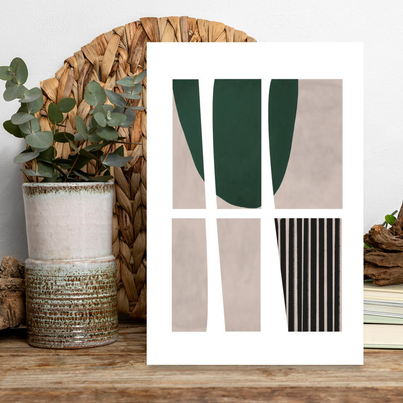 «Abstract Stripes», art mural contemporain abstrait, H 18 po x l 12 po