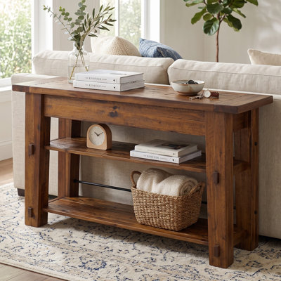 Solid Wood Entryway Console Table 54"W