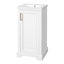 Ensemble de meuble-lavabo sur pied 16 po avec lavabo en céramique, ensemble de meuble-lavabo simple autoportant avec porte à fermeture douce et tablette réglable