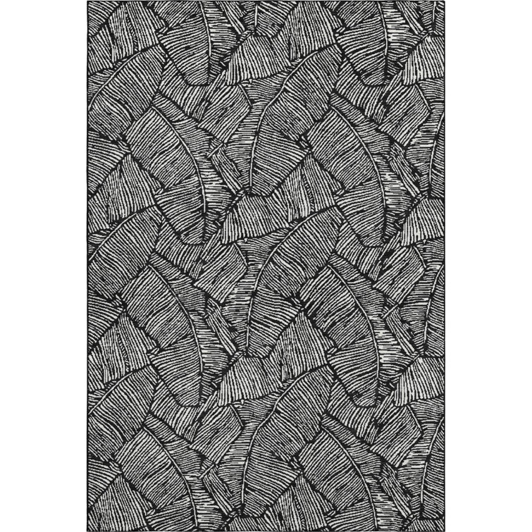 Premium Machine Washable Prisco Black Rug
