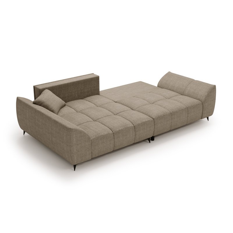 3 Seater Corner Sofa, Brown, Left Hand Facing