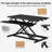 32" Wide Height Adjustable Sit Stand Up Desk Riser With Keyboard Tray, Desktop Workstation Riser For Home Office Computer Laptop, Black