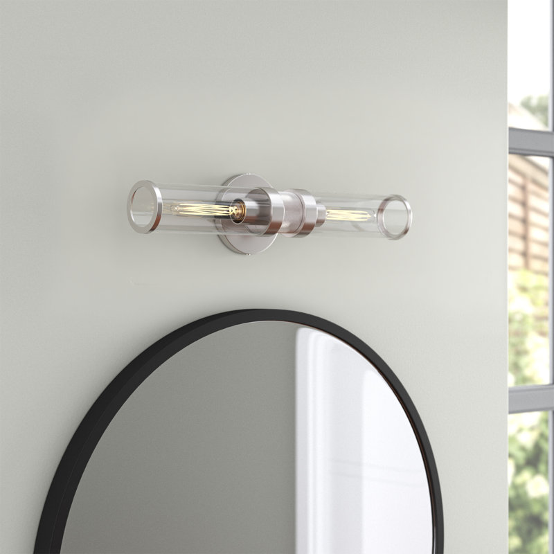 Atley 2-Light Dimmable Bath Bar, Polished Nickel