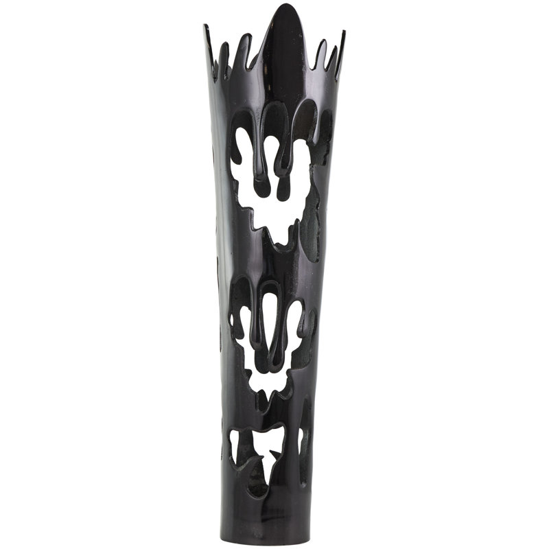 Moderna Aluminum Floor Vase, Black