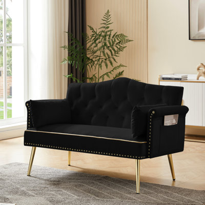 Contemporary Velvet Sofa with Tufted Comfort