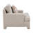 Evany Accent Chair with 1 Pillow and Upholstered Legs, Taupe Chenille
