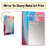 Transitional pink and blue shapes III - Transitional Shapes Mirror, Modern Decorative Wall Mirror, Printed Metal Art-1428961124