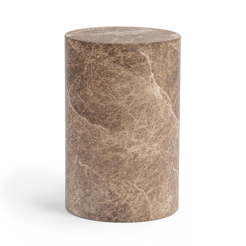 Norfolk Round Display Pedestal, 27" H x 27" W x 27" D, Brown