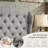 Fabric Upholstered Bed,Tufted Headboard Adjustable Height Bed Frame-31103041-31103052