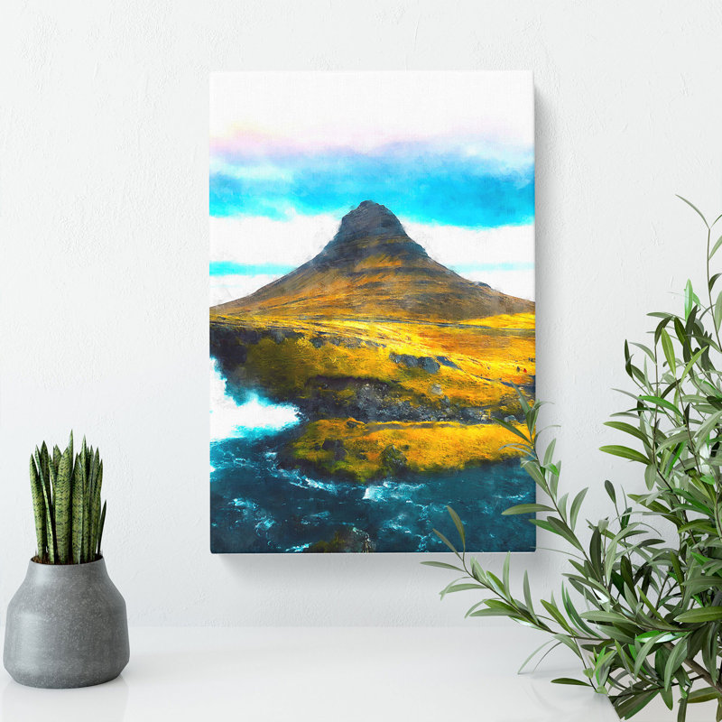 Kirkjufell Mountain In Snaefellsnes Iceland - Wrapped Canvas Print, 50cm H x 35cm W x 3cm D